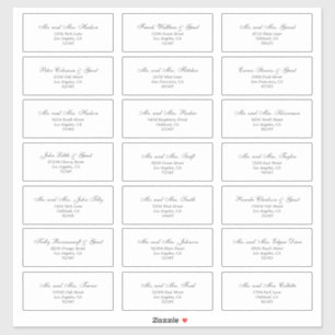 Etiquetas elegantes de direcciones de invitados bl