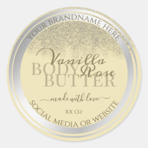 Etiquetas elegantes de empaque de productos crema 