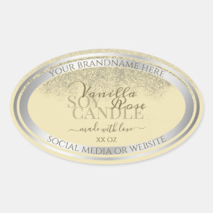 Etiquetas elegantes de empaque de productos crema 