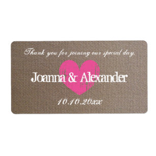 Etiquetas elegantes de la botella de agua del boda