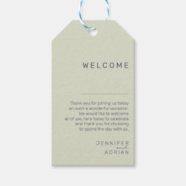 Etiquetas elegantes de regalo de bienvenida de bod