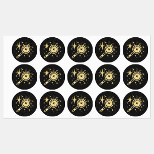 Etiquetas emblema de IA Estrellas de Sparkle, faro de la era