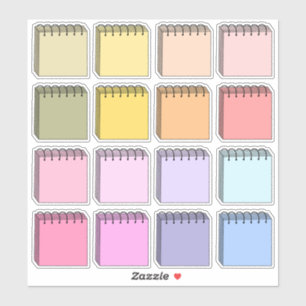 Etiquetas en Blanco Escritura Color Pastel Mini Pl