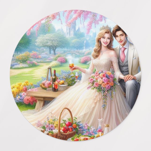 Etiquetas Encantado siempre después (Diseño 1)