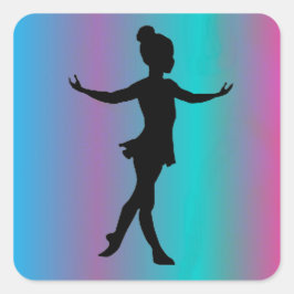 Etiquetas engomadas de la danza