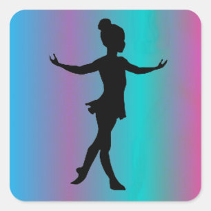 Etiquetas engomadas de la danza