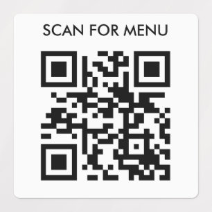 Etiquetas Escanear QR para Menú Restaurante Tabla Impermeabl