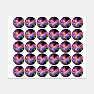 Etiquetas Escenario vibrante abstracto de arte en la nube de