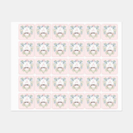 Etiquetas Escudo de cinta azul y rosa para el abuelo