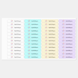 Etiquetas Escuela infantil personalizada de unicornio