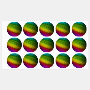 Etiquetas Espectro Impresionante de Colores de Arcoíris