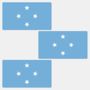 Etiquetas Estados Federados de Micronesia Bandera