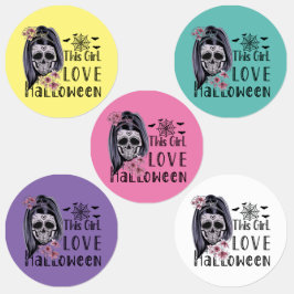 Etiquetas Este Chica ama Halloween