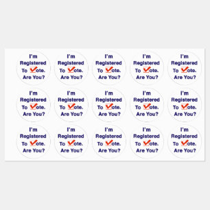 Etiquetas Estoy inscrito para votar