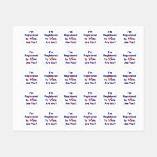 Etiquetas Estoy inscrito para votar 2026