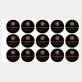 Etiquetas Estrella dorada bruñida de 5 estrellas negro profe