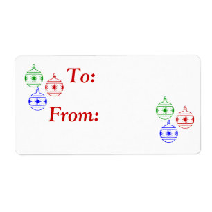 Etiquetas - Etiqueta de regalo de ornamento de vac