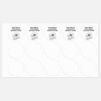 Etiquetas Étiquette personnalisable fleur de pavot