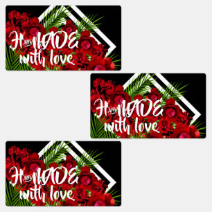 Etiquetas Fabricado a mano con amor