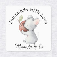Fabricado a mano con amor, ratón y manzana