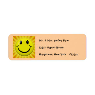 Etiquetas faciales soleadas