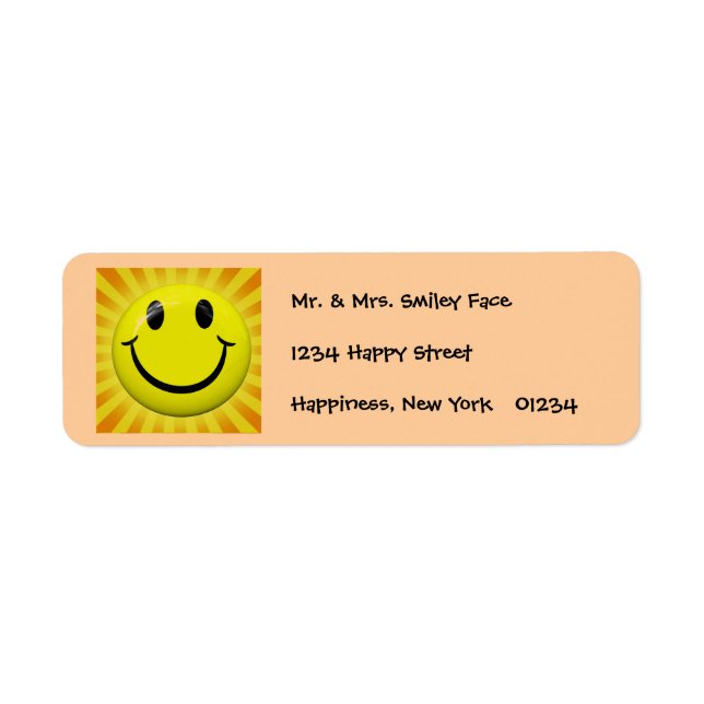 Etiquetas faciales soleadas (Frente)