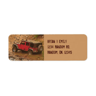 Etiquetas fangosas rojas rugosas del personalizado