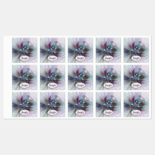 Etiquetas Fantasía abstracta floral fractal colorida propio 