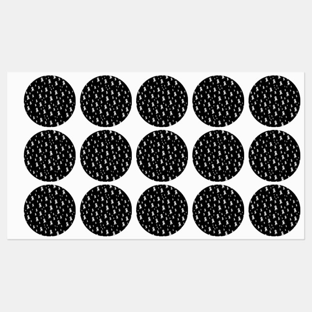 Etiquetas Fantasmas oscuros de Halloween (Hoja)