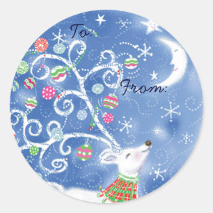 Etiquetas fantásticas de regalo de Navidad - Azul