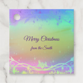 Etiquetas Favor de los Navidades púrpura Florescen