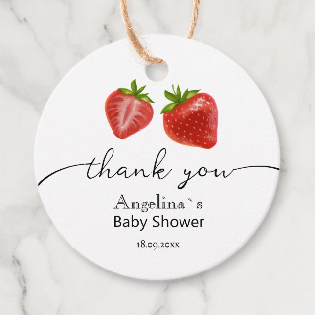 Etiquetas Favorables Gracias Baby Shower. (Anverso)