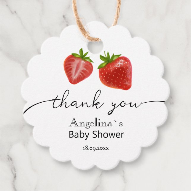 Etiquetas Favorables Gracias Baby Shower. (Anverso)