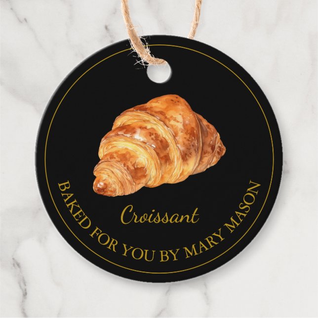 Etiquetas favoritas croissant caseras | Negro (Anverso)