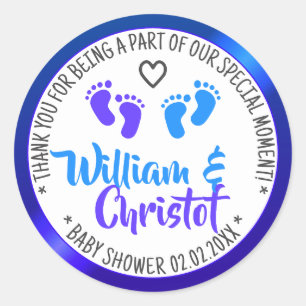 Etiquetas favoritas de Baby Shower Brillantes Ombr