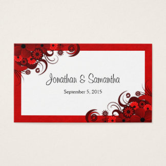 Etiquetas favoritas de boda personalizadas con flo