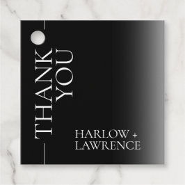 Etiquetas favoritas de bodas simples de gradiente 