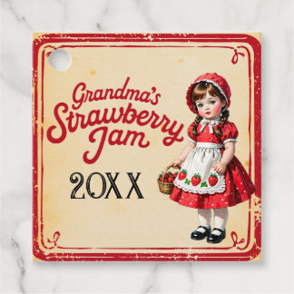 Etiquetas favoritas de fresa de la mermelada de fr