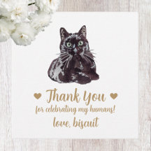 Etiquetas favoritas de la boda del gato negro pers