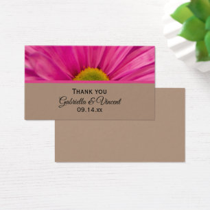 Etiquetas favoritas de la boda rosada Gerber Daisy