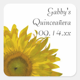 Etiquetas favoritas de la quinceanera del girasol 