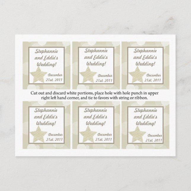 Etiquetas Favoritas Estrellas de Navidad (Anverso)