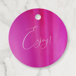 Etiquetas favoritas rosa brillante