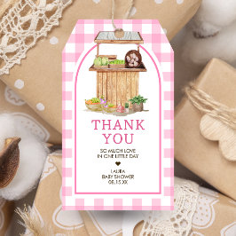 Etiquetas favoritas rosas de Baby Shower de crecim