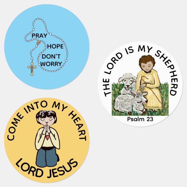 Etiquetas Fe en Jesús (Grupo)