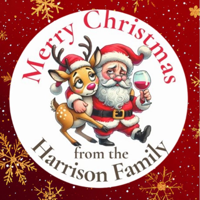 Etiquetas Feliz Navidad Saludos Santa (Spread joy this holiday season with Brett Designs' Merry Christmas Greetings Santa Labels)