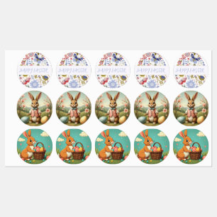 Etiquetas Feliz Pascua Vintage
