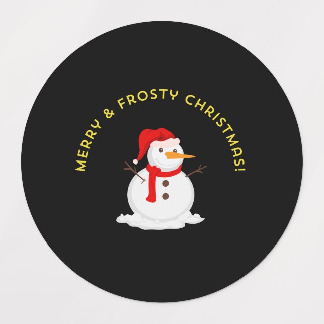 Etiquetas Feliz y Helado Navidad (Diseño 2)