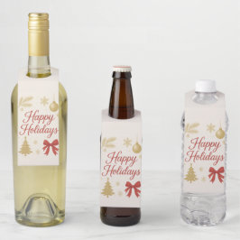 Etiquetas festivas para botellas de Navidad | Rega