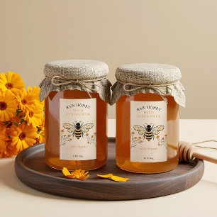 Etiquetas Flor silvestre Adorable Vintage Honey Bee Floral
